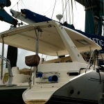 Leopard 4700 bimini low angle